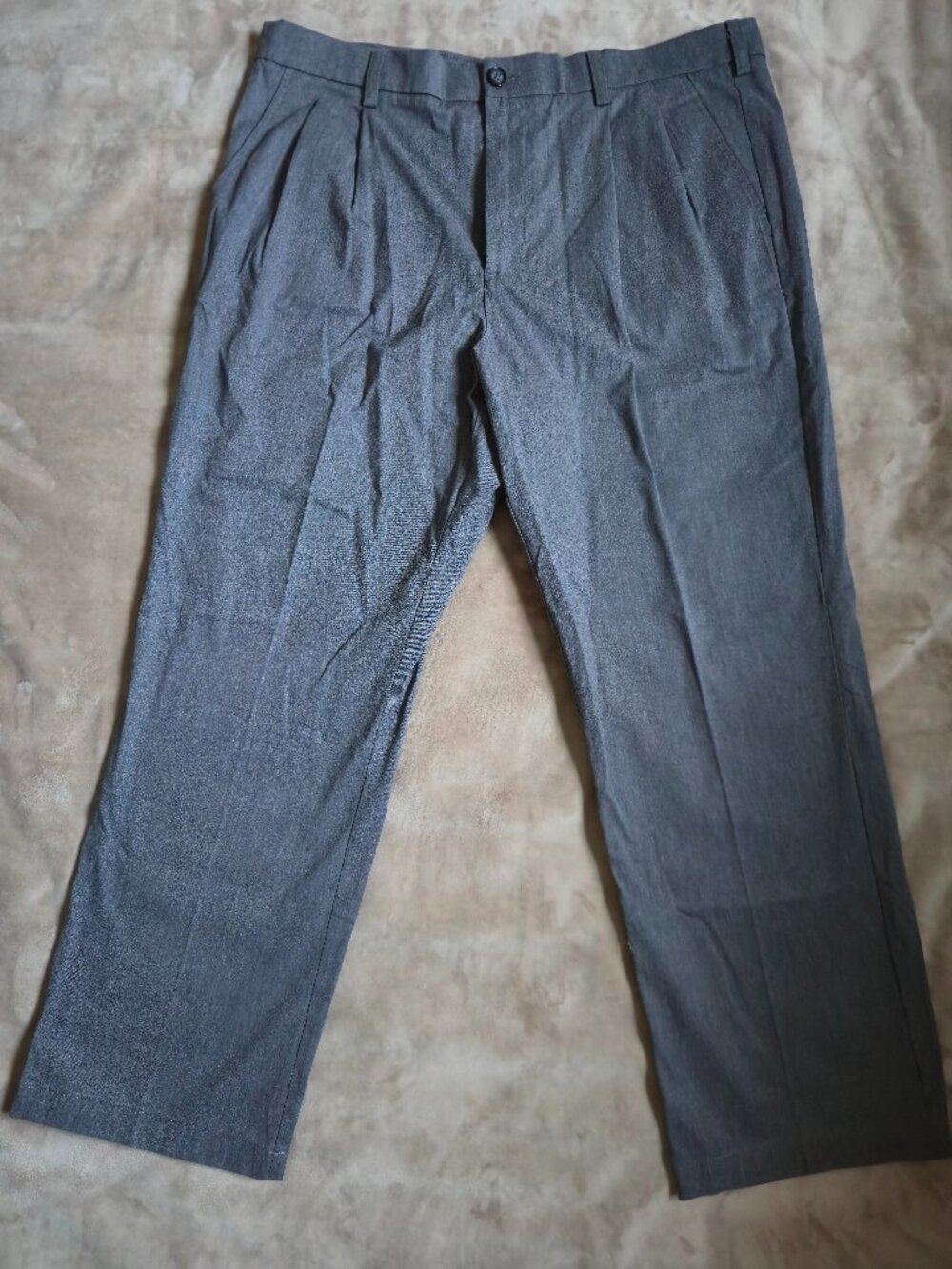 Croft & Barrow Easy Care Pleated Dress Pants Heather Gray Classic Fit 38x30